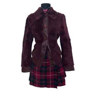 Dolce & Gabbana leather fur jacket